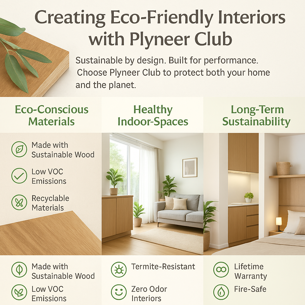 Creating Eco-Friendly Interiors with Plyneer Club