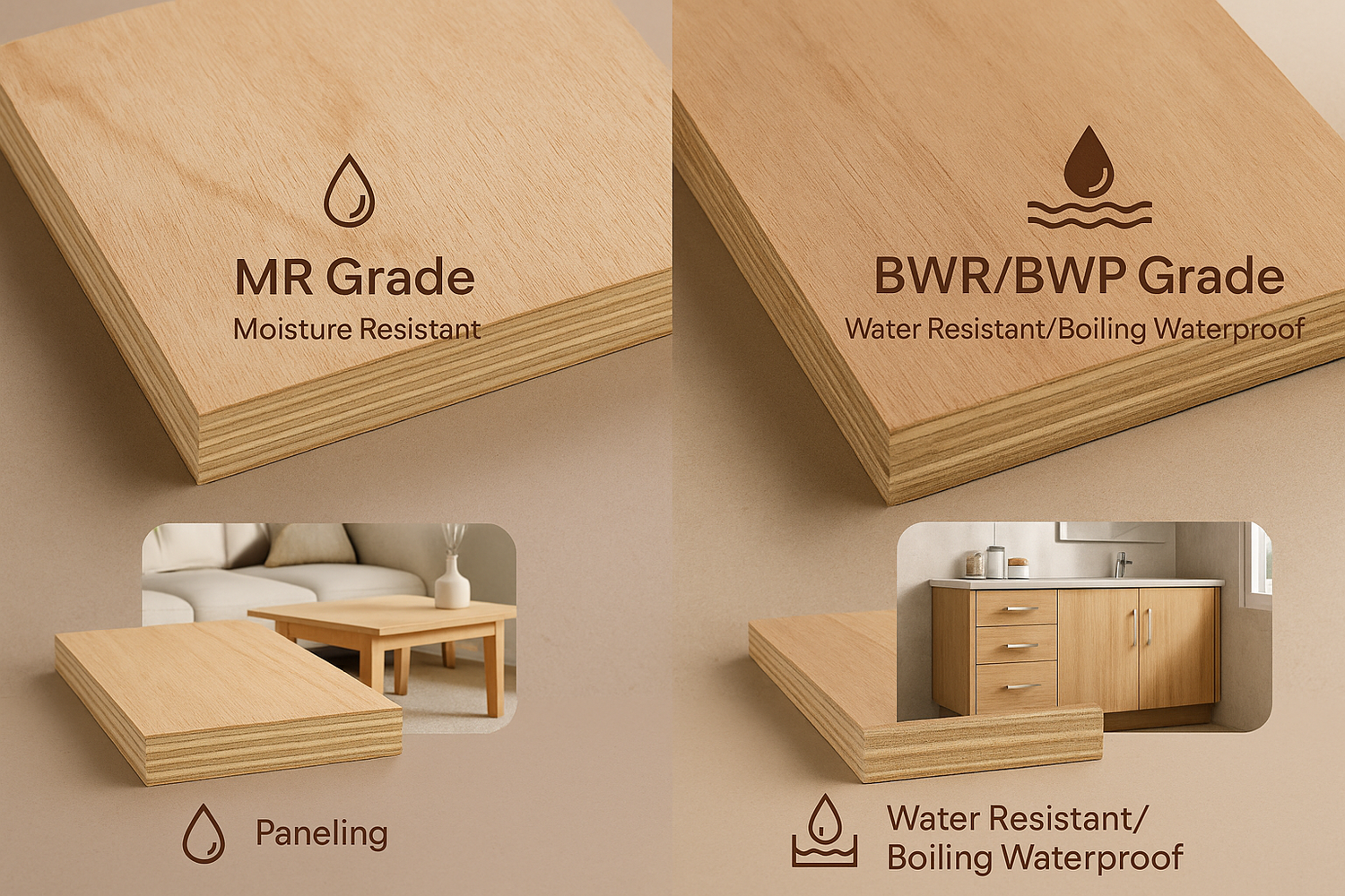 Commercial vs. Waterproof Plywood – What’s the Real Difference?