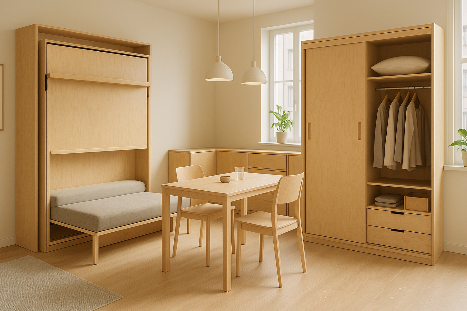 How to Design a Small Apartment Using Multi-functional Plywood Furniture
