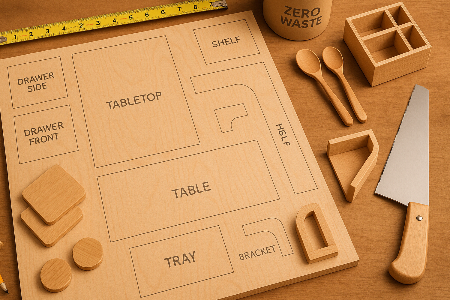 Zero-Waste Woodworking: How to Use Every Bit of Your Plywood Sheet