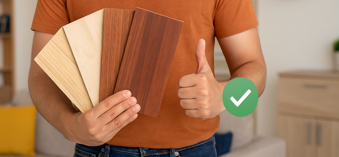 Visual checklist of good quality plywood samples in Indian home interiors