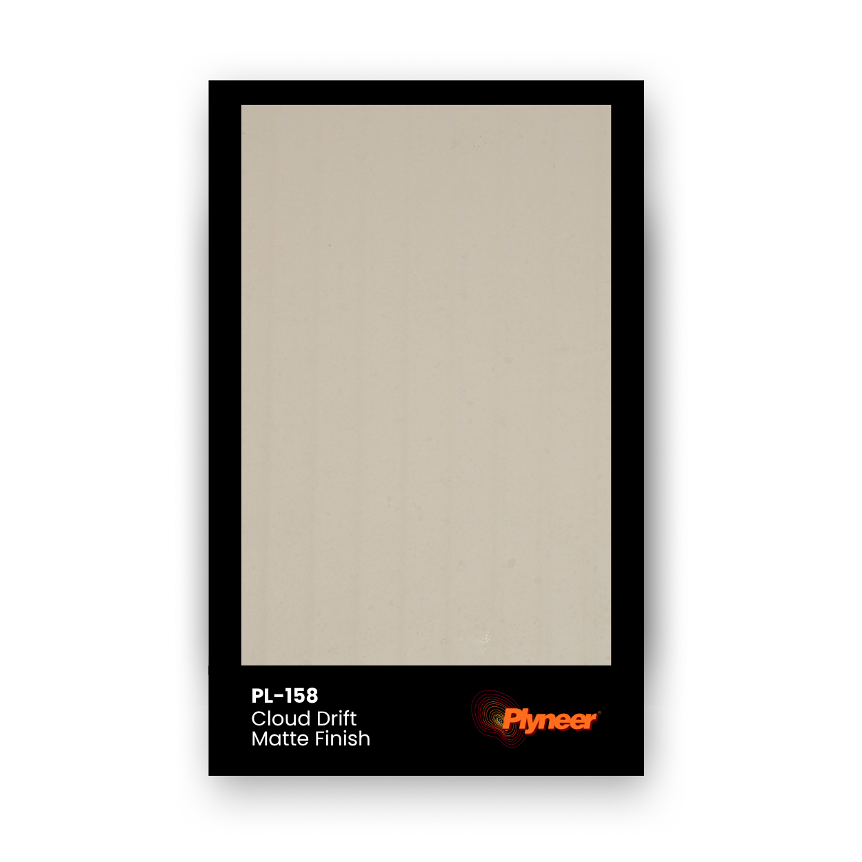 PL-158 Cloud Drift laminate with matte off-white finish by Plyneer.
