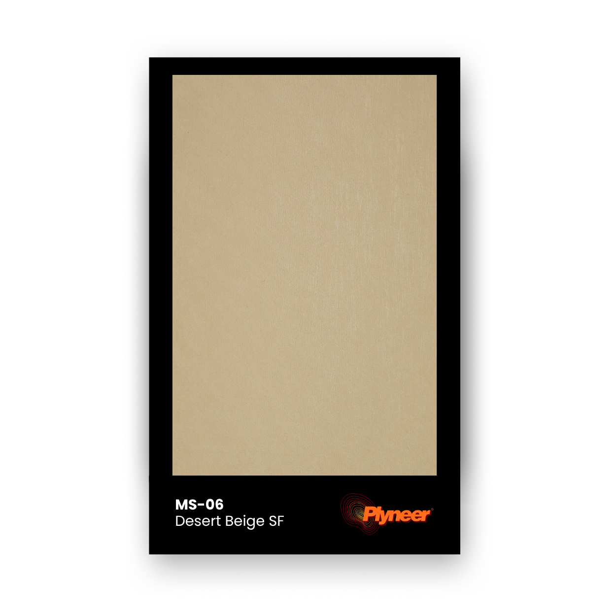 WV-105 desert beige sf laminate sample with matte surface by Plyneer.