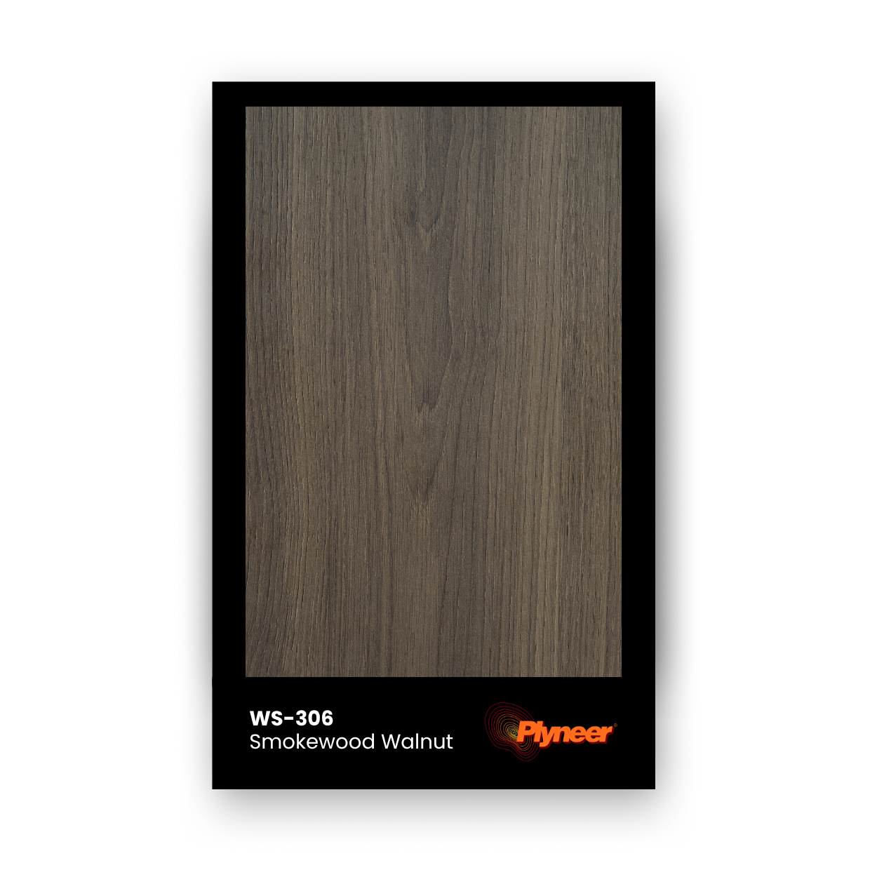 Plyneer WS-306 laminate with smooth walnut grain texture and soft brown finish.