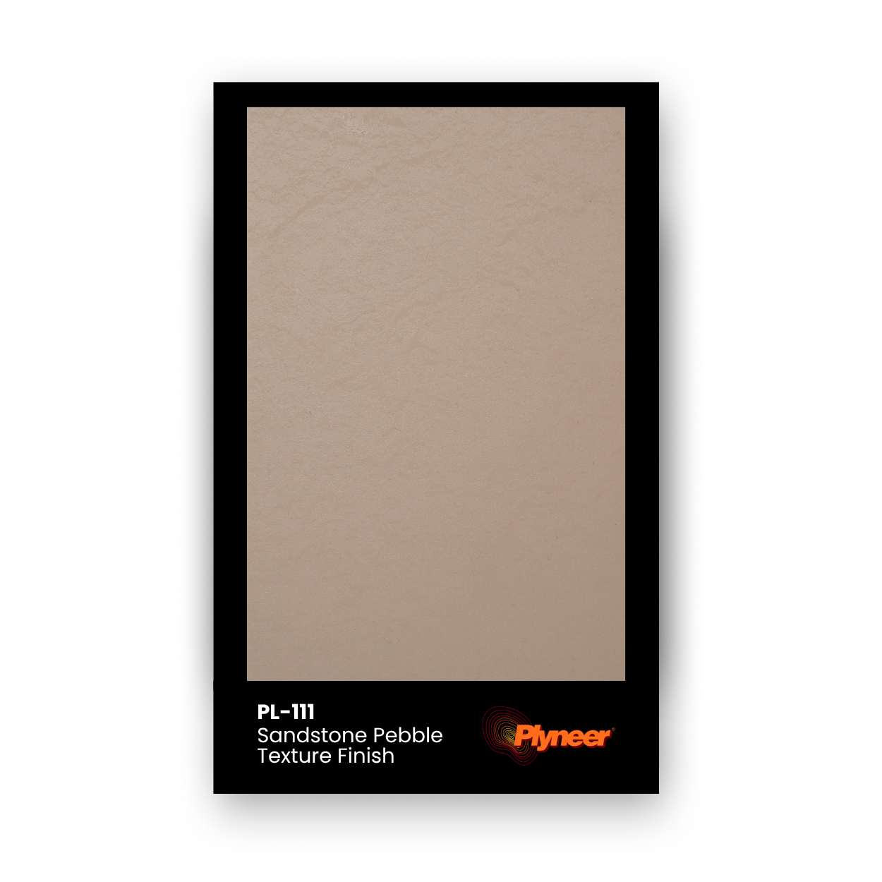 PL-111 sandstone beige pebble texture finish laminate sample resembling natural stone surface by Plyneer.