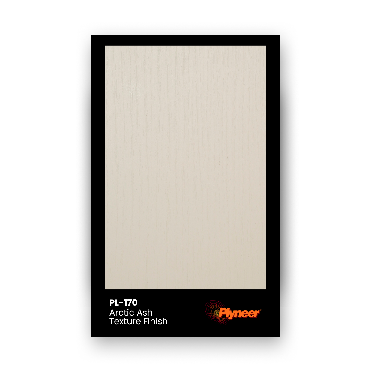 PL-170 Arctic Ash laminate with matte off-white finish and light wood texture by Plyneer.