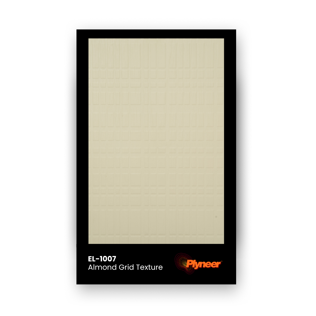 Plyneer EL-1007 almond-beige laminate with soft embossed grid pattern from Elite Lite series.