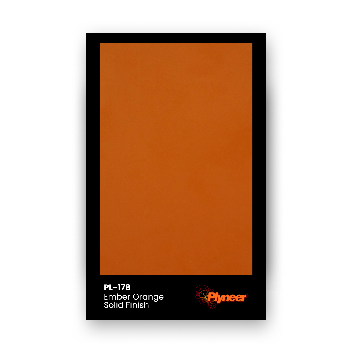 PL-178 Ember Orange laminate with smooth matte orange solid finish by Plyneer