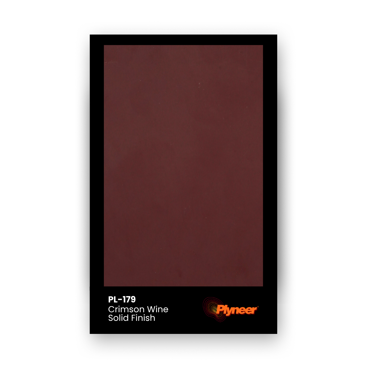 PL-179 Crimson Wine laminate with deep matte burgundy red solid finish by Plyneer.