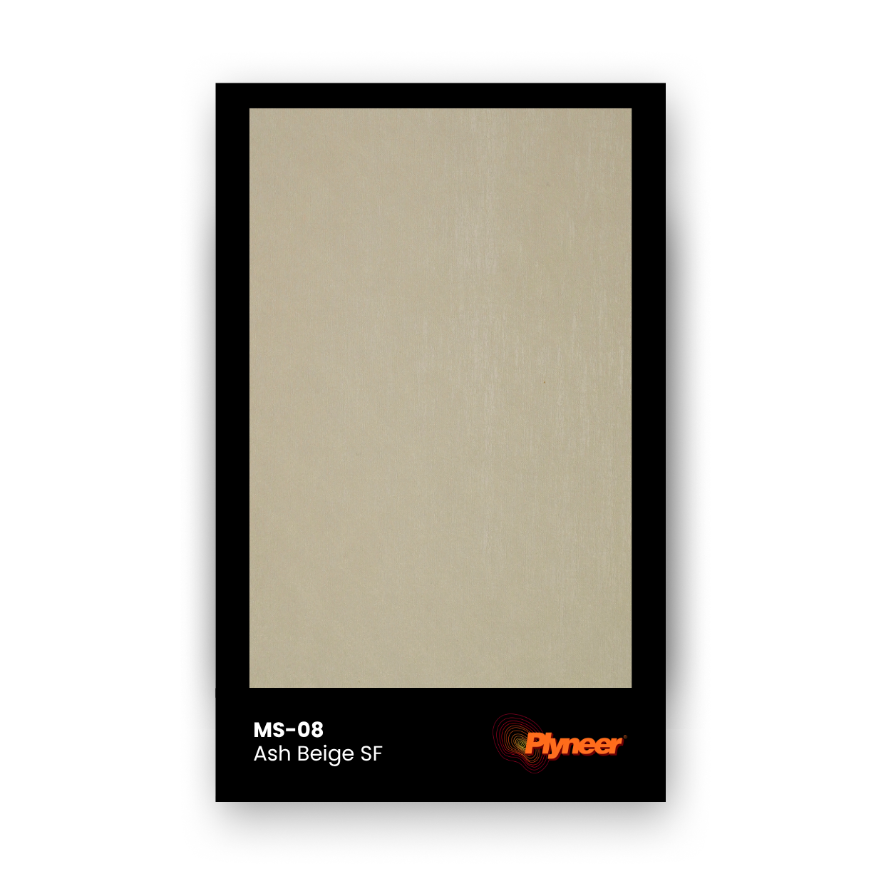 WV-108 ash beige sf laminate sample with matte surface by Plyneer.