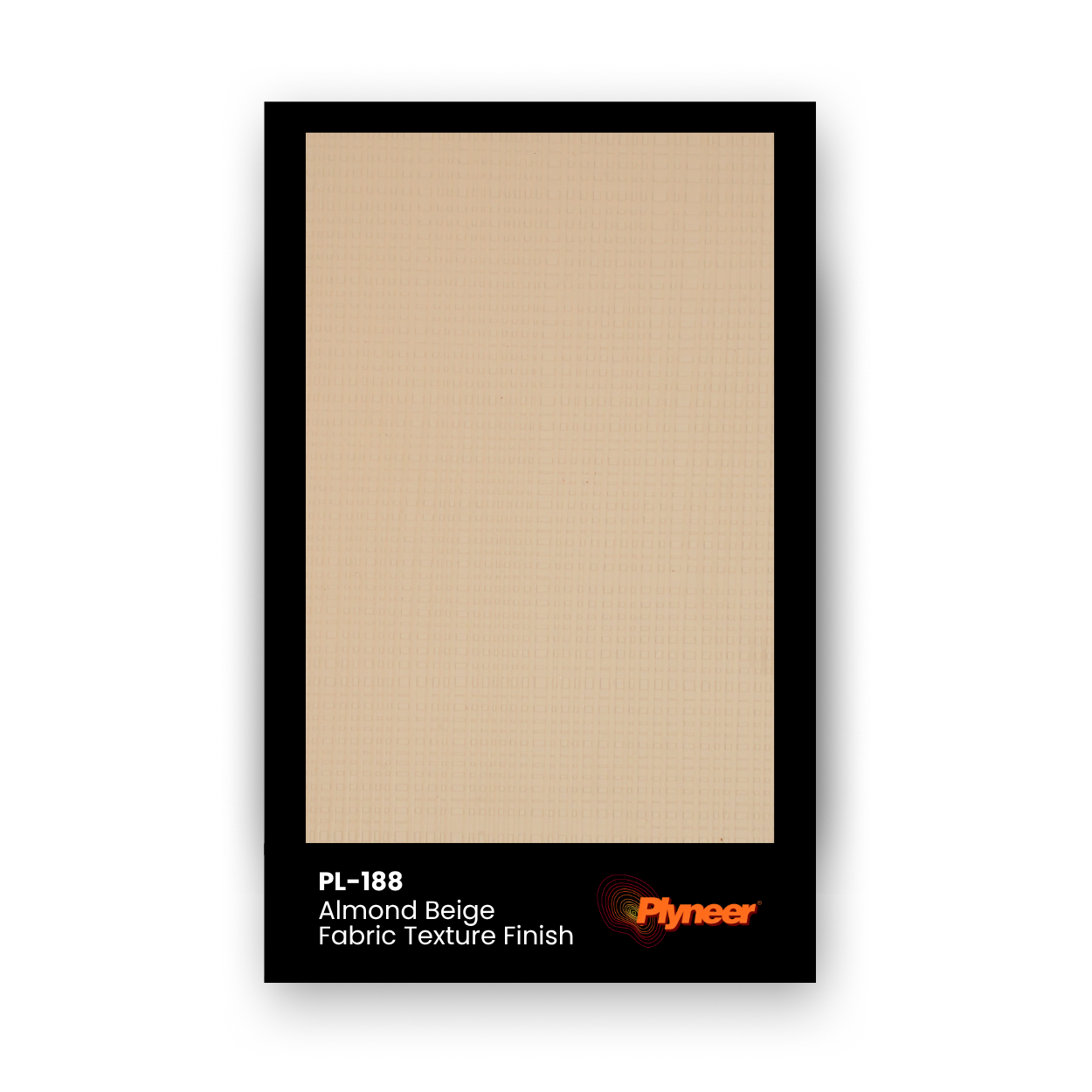 PL-188 Almond Beige Fabric Texture laminate with soft beige tone and subtle textile pattern by Plyneer.