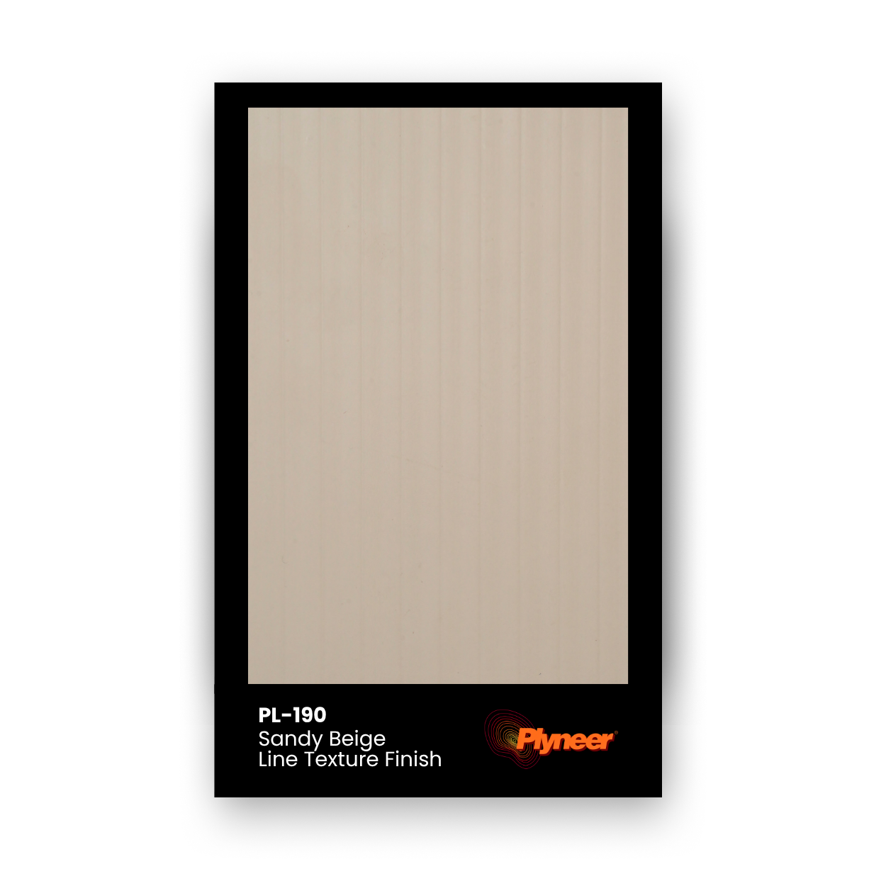 PL-190 Sandy Beige Line Texture laminate with soft beige tone and vertical grain pattern by Plyneer.