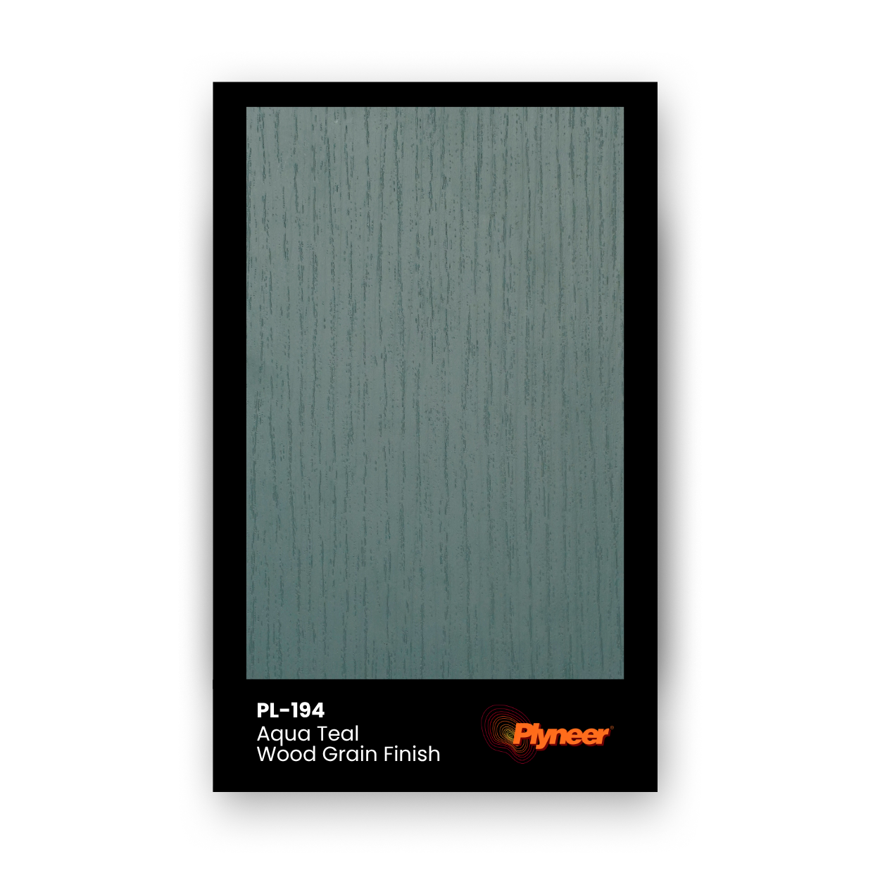 PL-194 Aqua Teal Wood Grain laminate featuring soft teal color with natural linear grain texture by Plyneer.