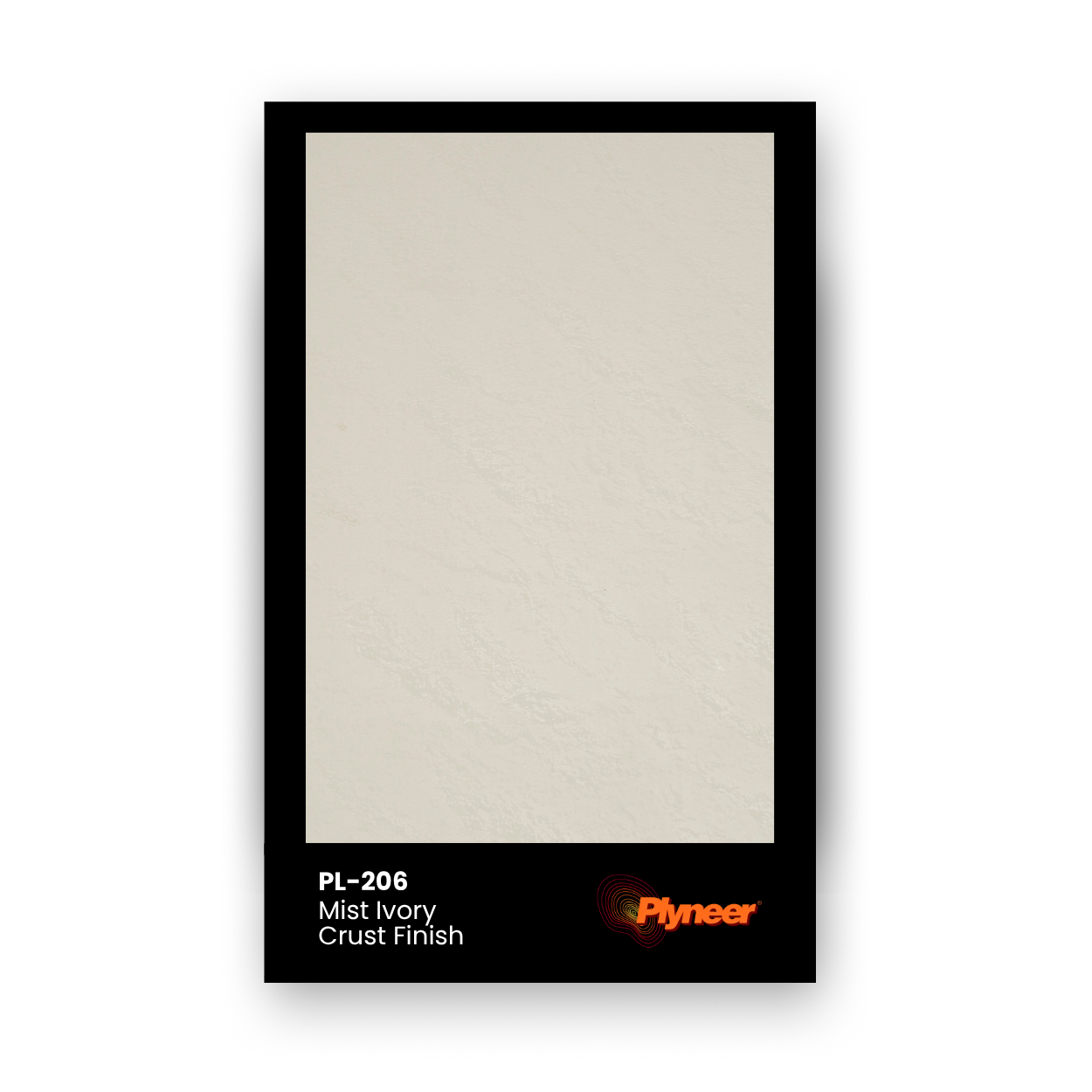 PL-206 Mist Ivory Crust laminate with soft ivory tone and subtle crust texture for serene, elegant interiors by Plyneer.