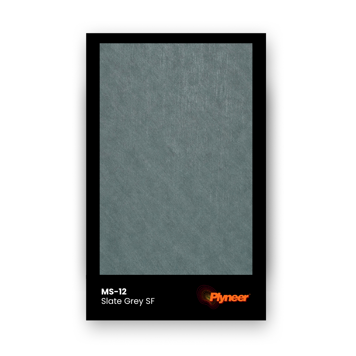 WV-114 slate grey sf laminate sample with matte surface by Plyneer.
