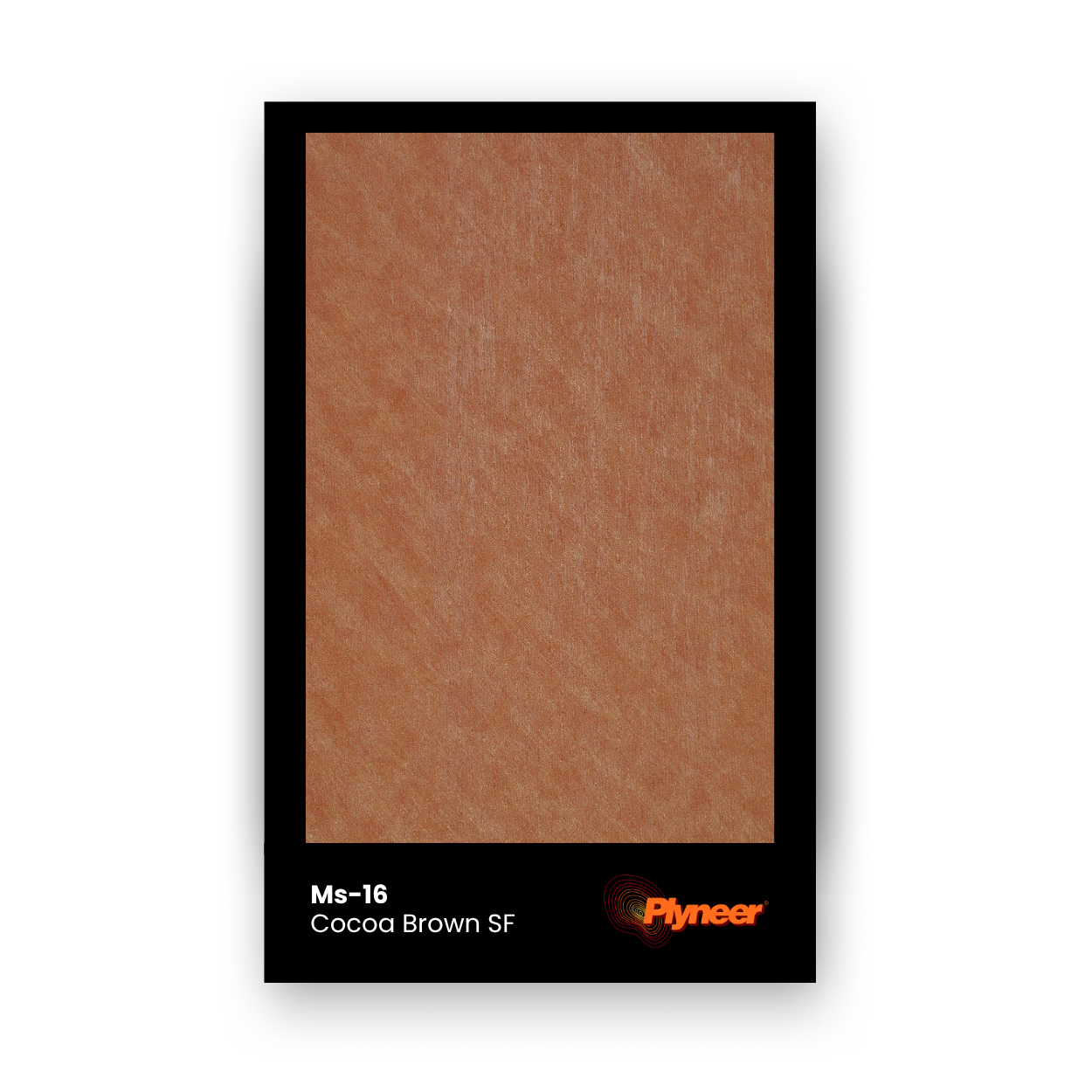 WV-119 cocoa brown smooth finish laminate sample with matte surface by Plyneer.