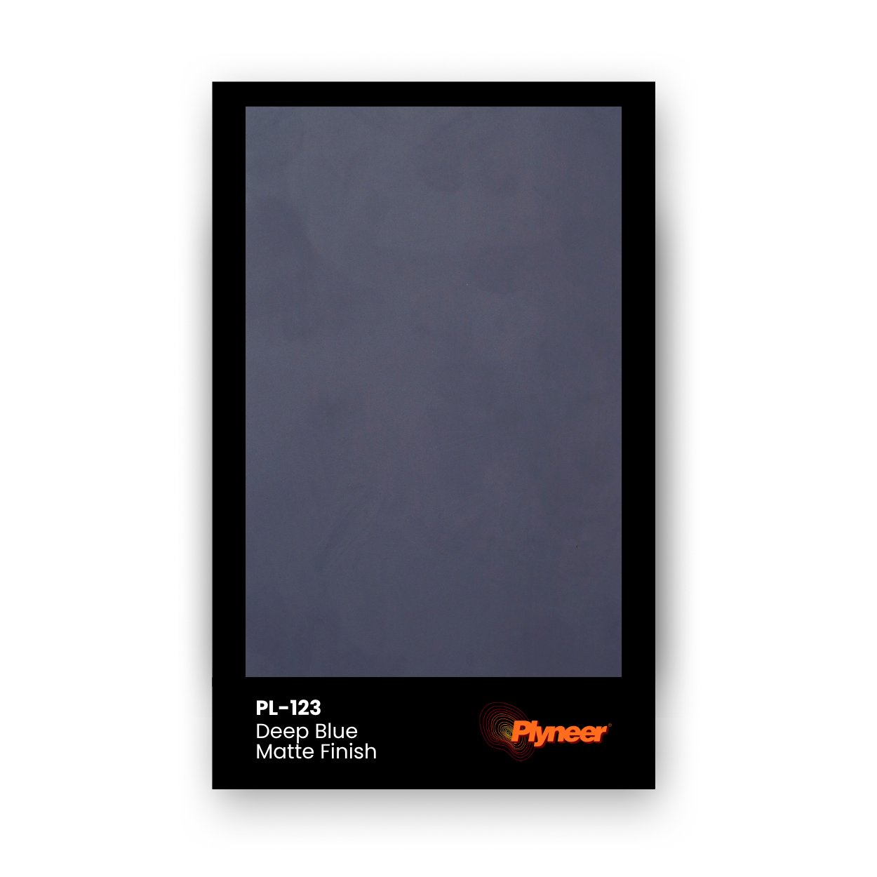 PL-123 navy blue matte laminate with smooth surface finish by Plyneer.