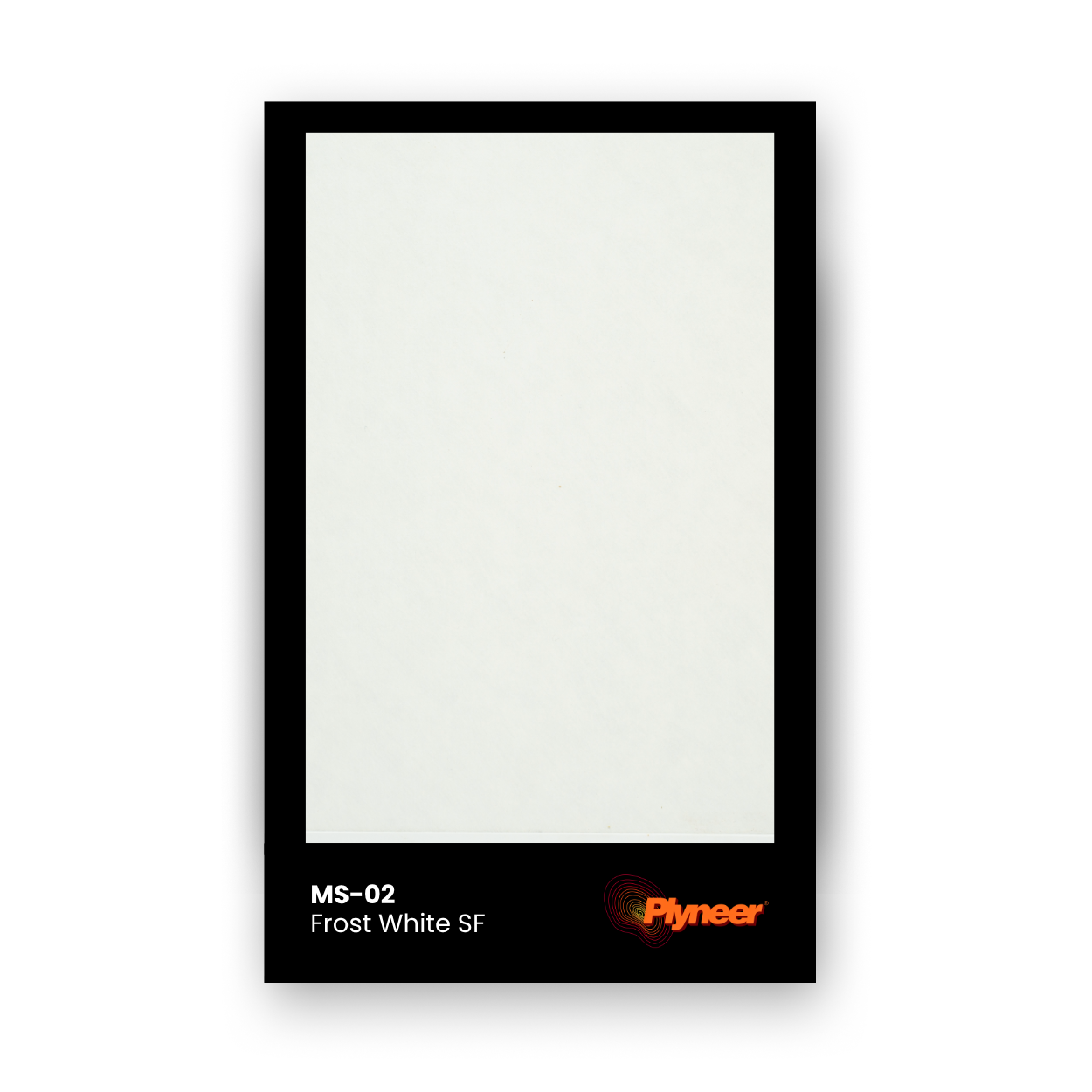 Plyneer WV-112 brown fabric finish laminate sample showing textured matte surface on display board.