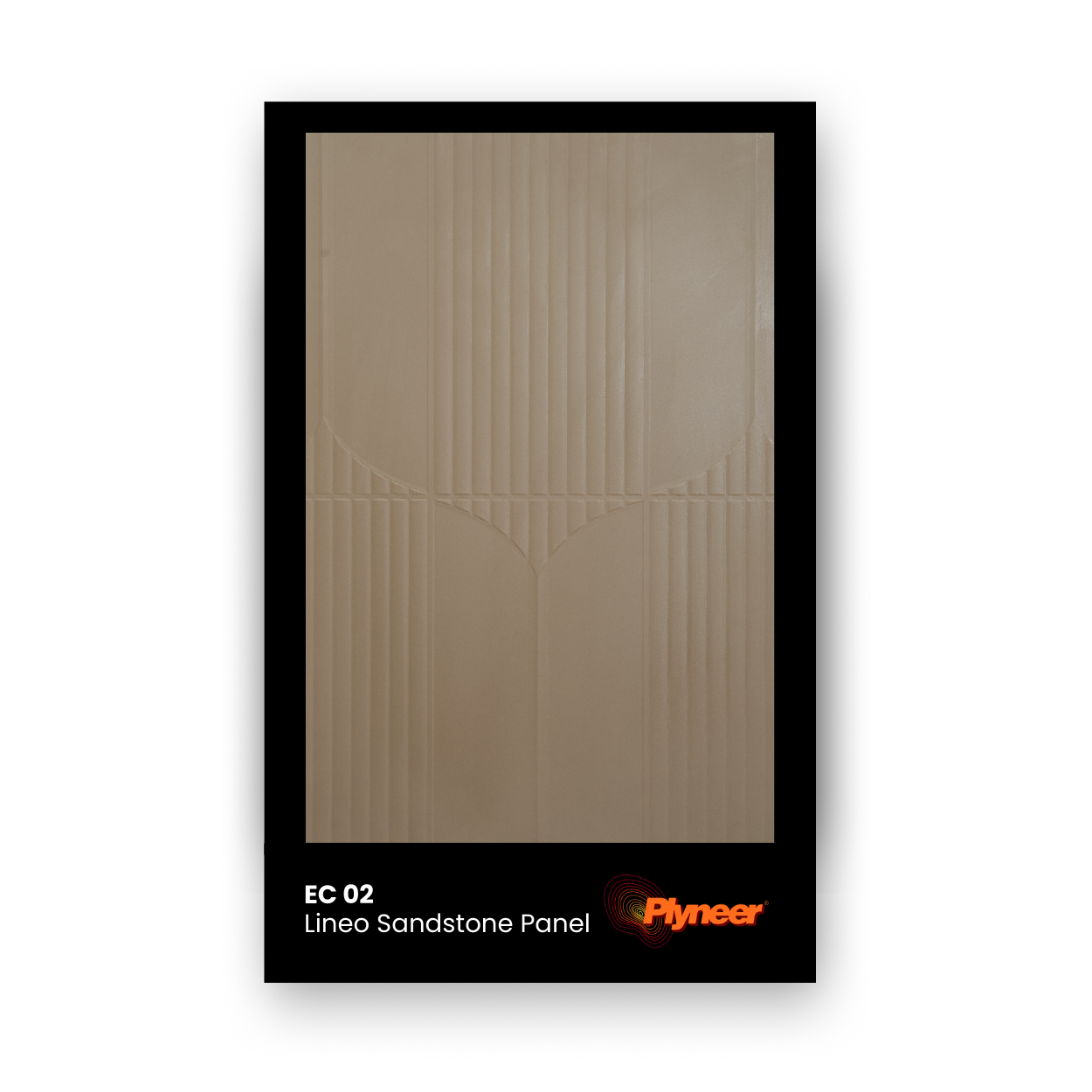 Exterior Craft ES 02 beige-brown exterior textured panel with vertical and arched grooves for facades and outdoor cladding