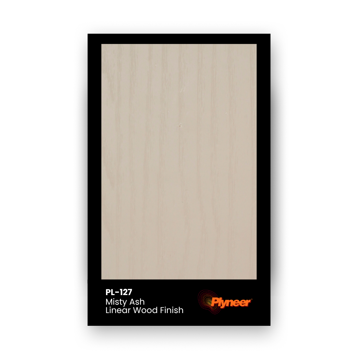 PL-127 misty ash laminate with subtle woodgrain texture and soft matte finish by Plyneer.