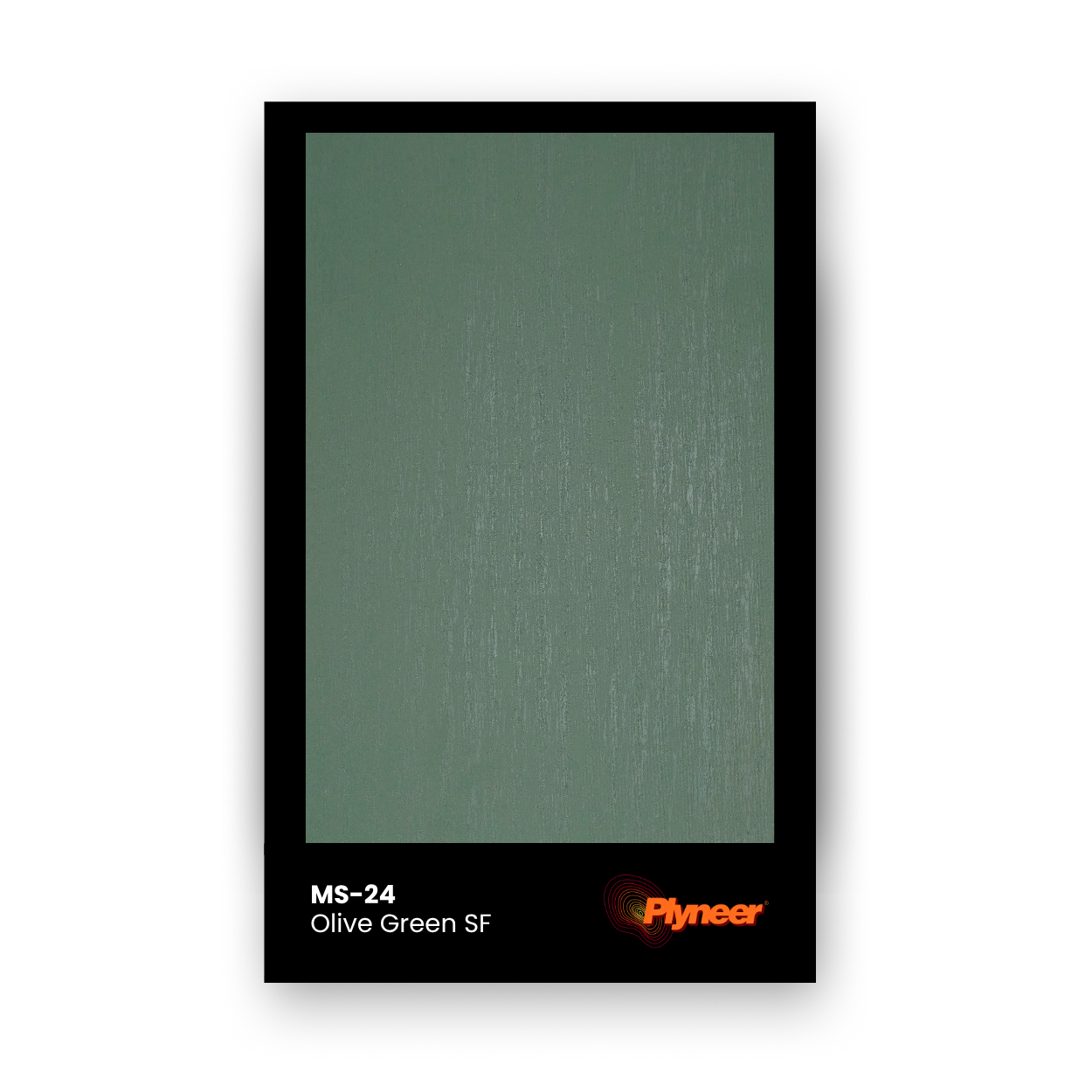 WV-127 olive green smooth finish laminate sample with matte surface by Plyneer.