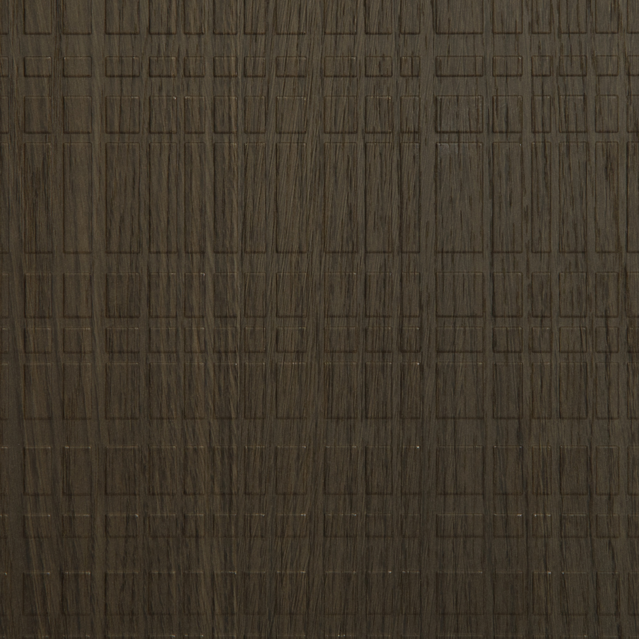 AS-528 walnut laminate with embossed grid wood texture in deep brown finish.