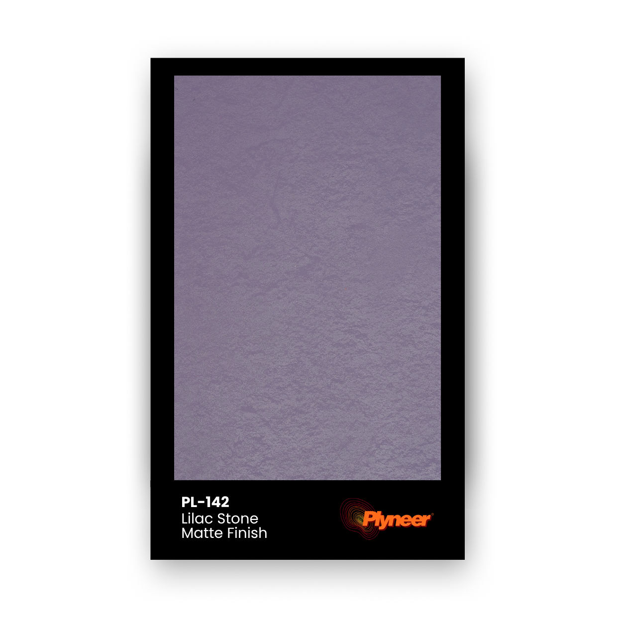 PL-142 Lilac Stone laminate with fine matte stone texture and subtle violet tone by Plyneer.