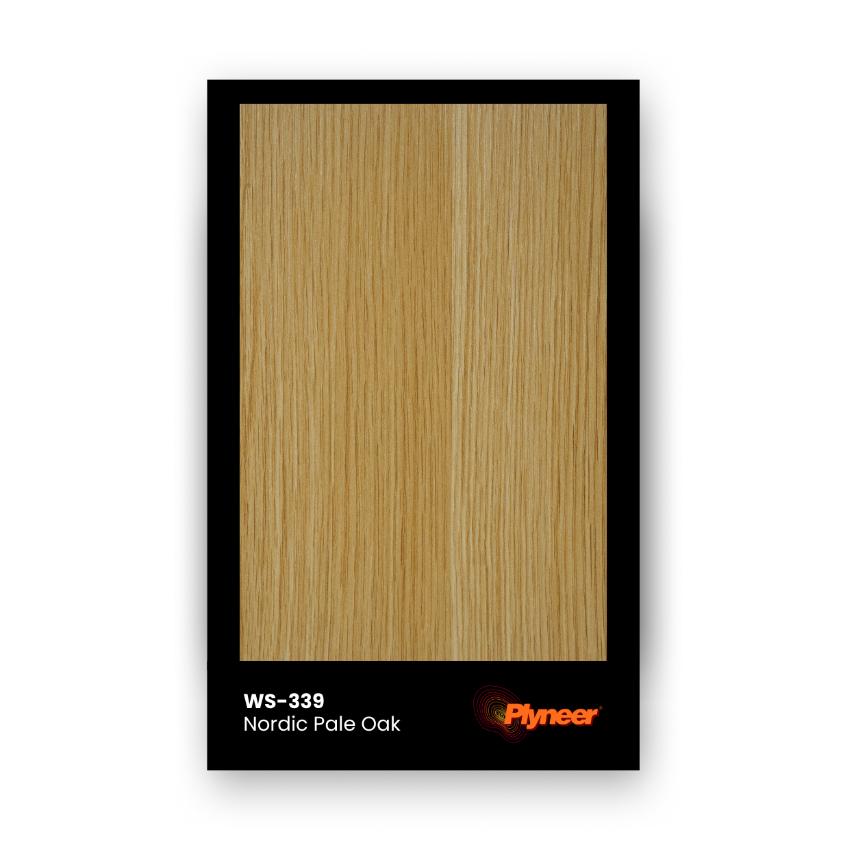 Plyneer WS-339 laminate with pale oak color and fine straight woodgrain texture.