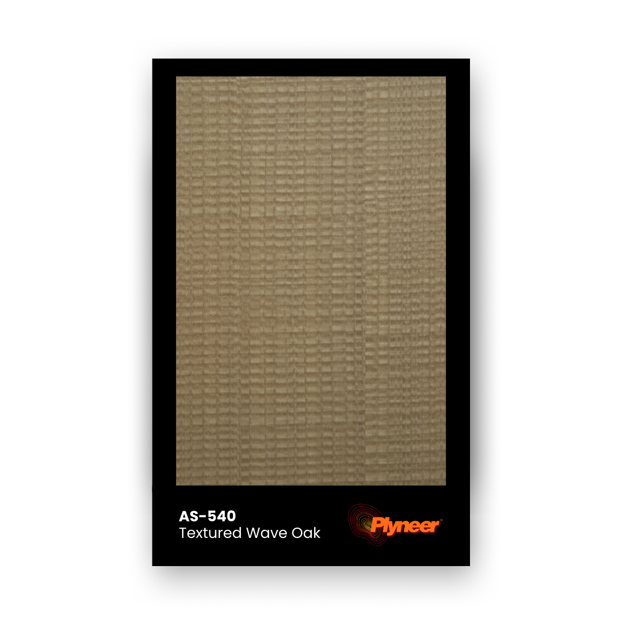 AS-540 beige wave-textured oak laminate with vertical ripple pattern.