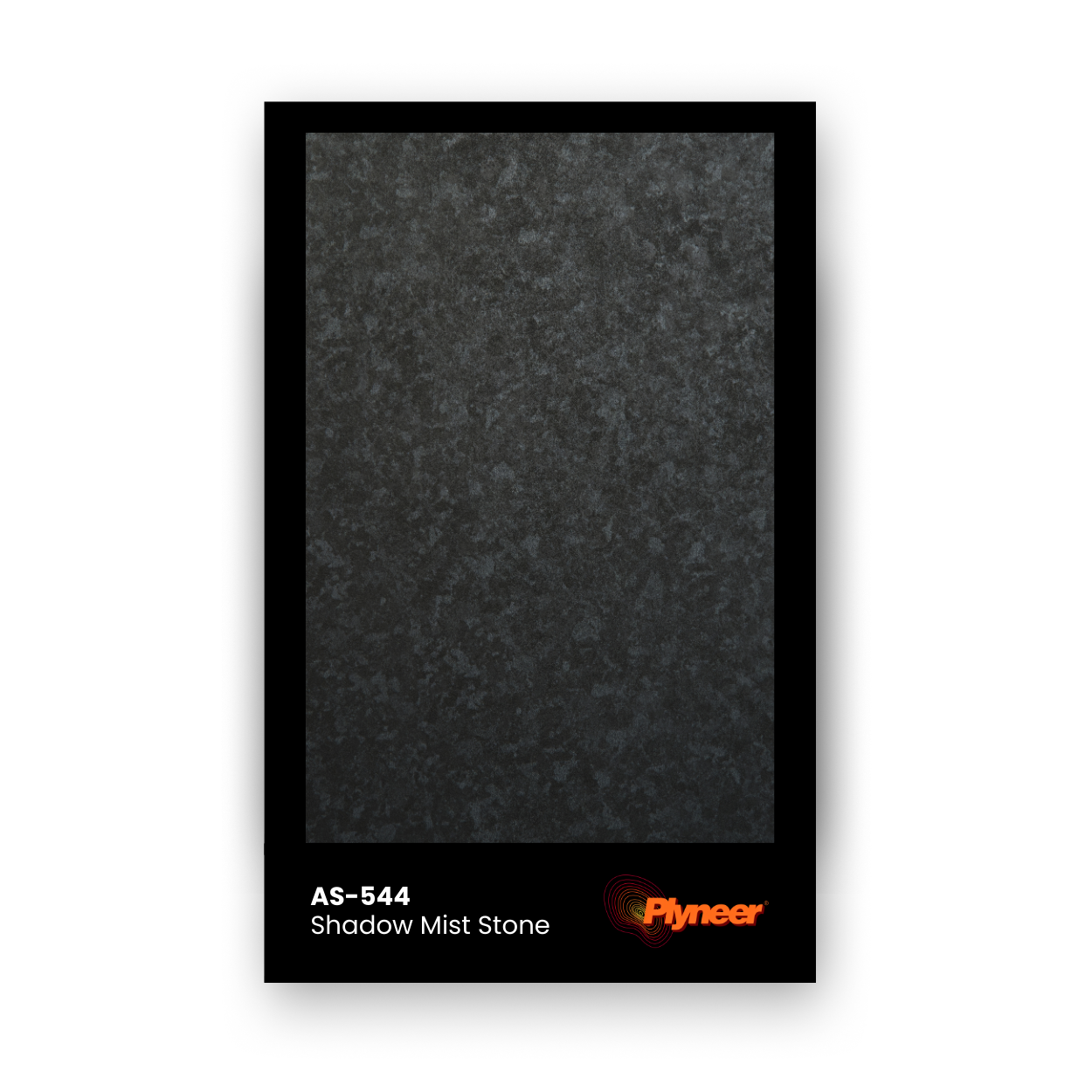 AS-544 dark charcoal stone-texture laminate with misty cloud pattern.