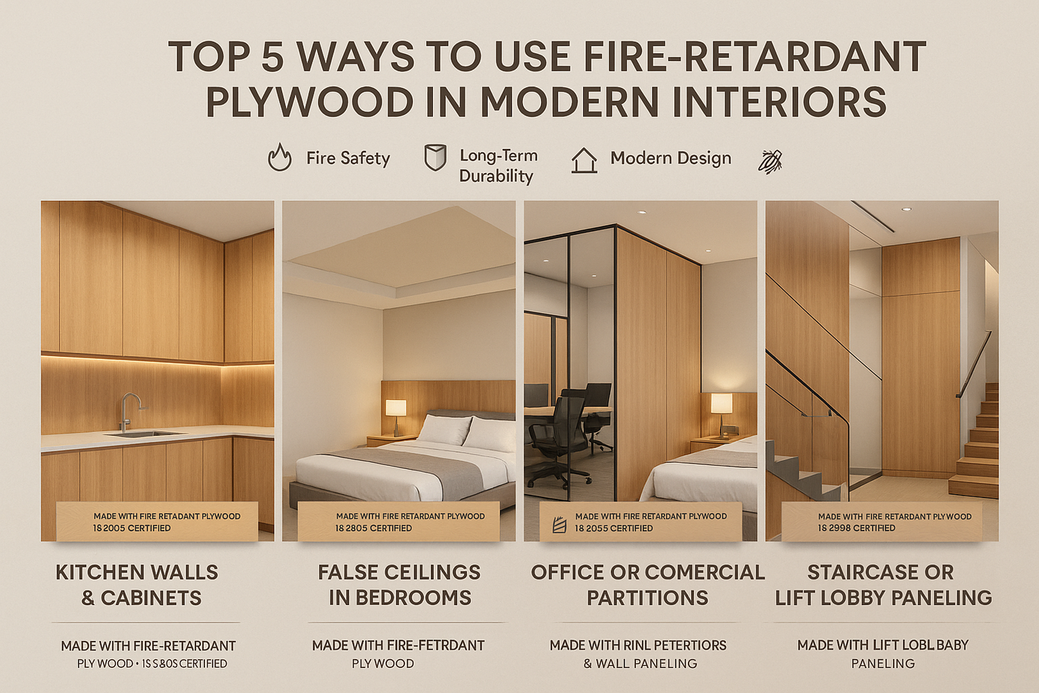 Top 5 Ways to Use Fire-Retardant Plywood in Interiors