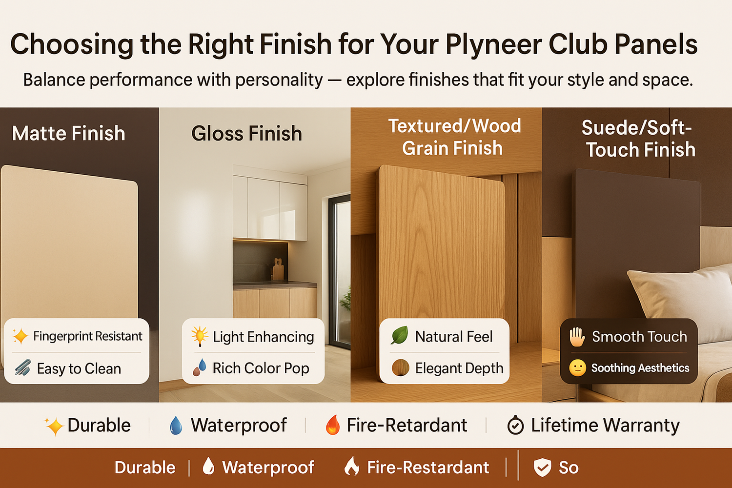 Choosing the Right Finish for Your Plyneer Club Panels