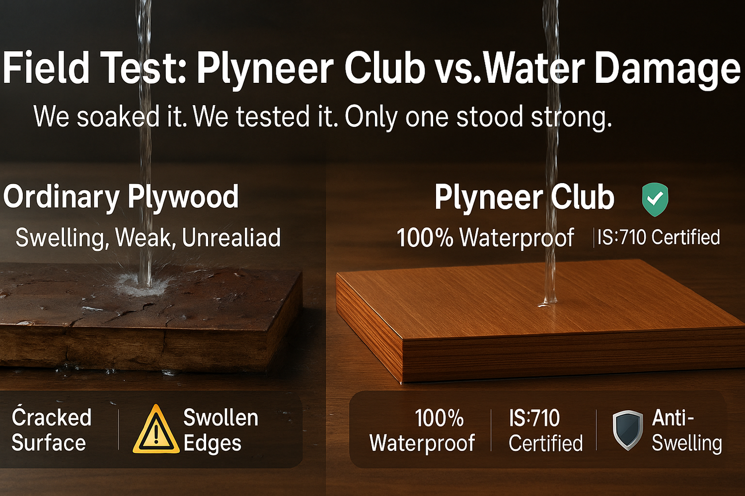 Field Test: Plyneer Club vs. Water Damage