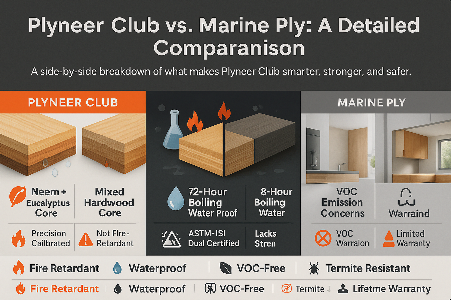 Plyneer Club vs. Marine Ply: A Detailed Comparison