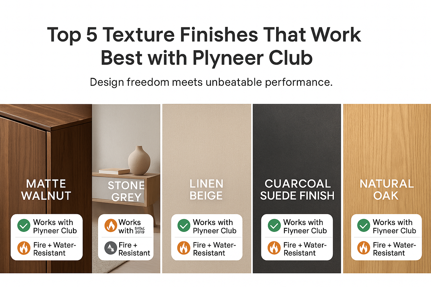 Top 5 Texture Finishes That Work Best with Plyneer Club