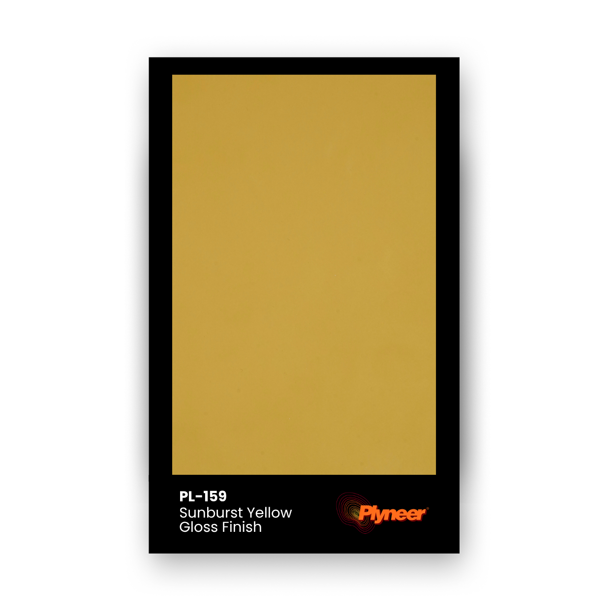 PL-159 Sunburst Yellow laminate with glossy bright yellow finish by Plyneer.
