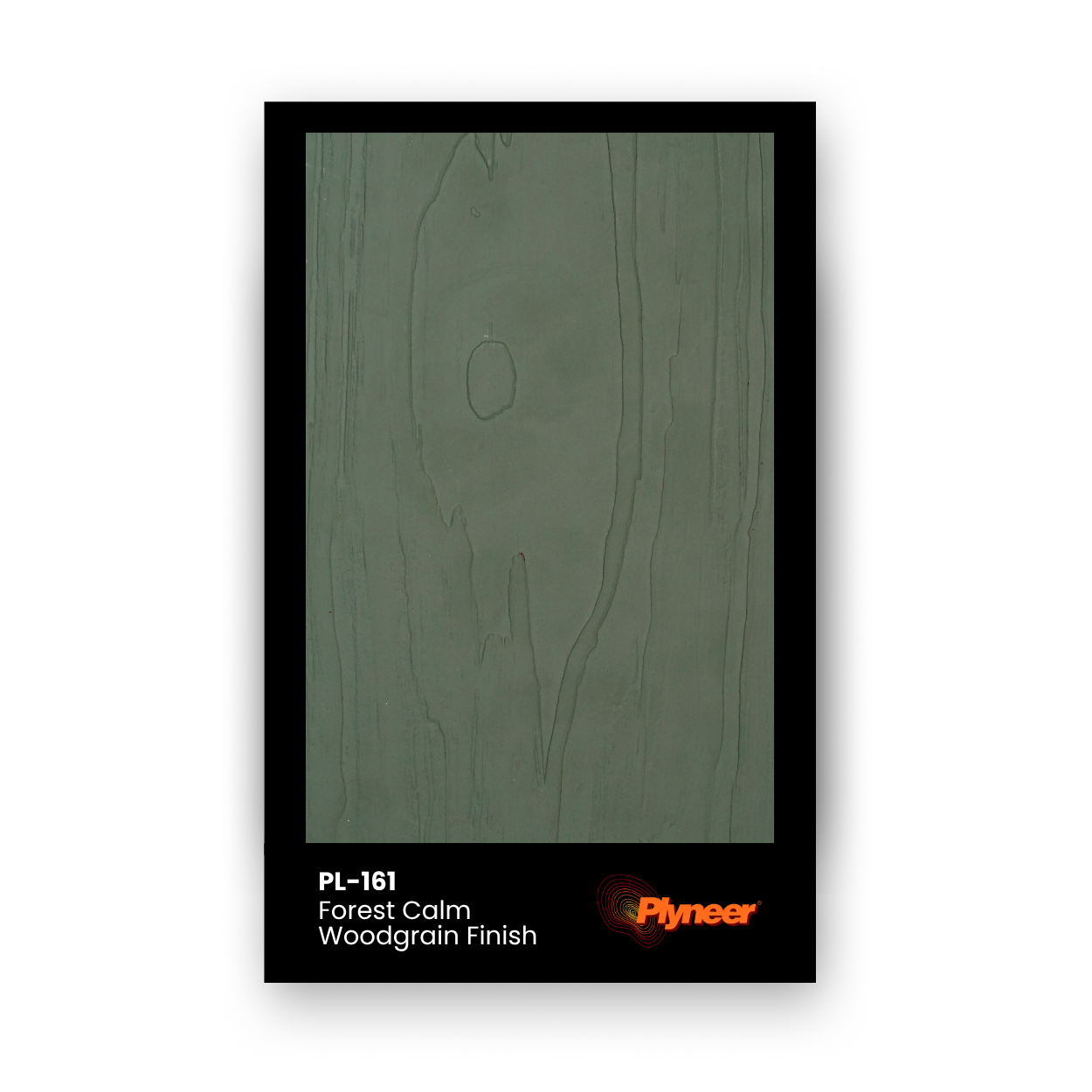 PL-161 Forest Calm laminate with textured forest green woodgrain finish by Plyneer.