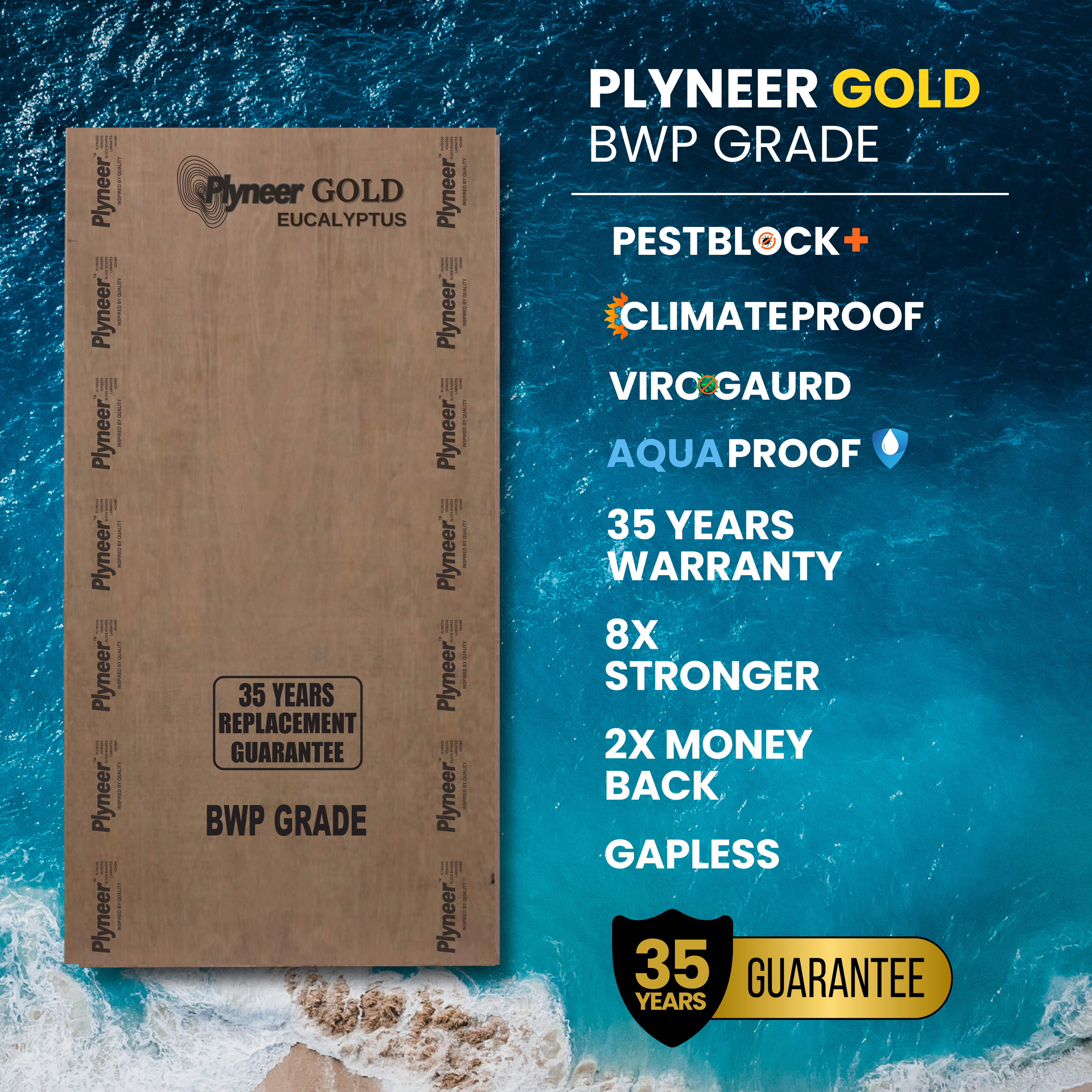 Plyneer Gold Eucalyptus BWP Grade