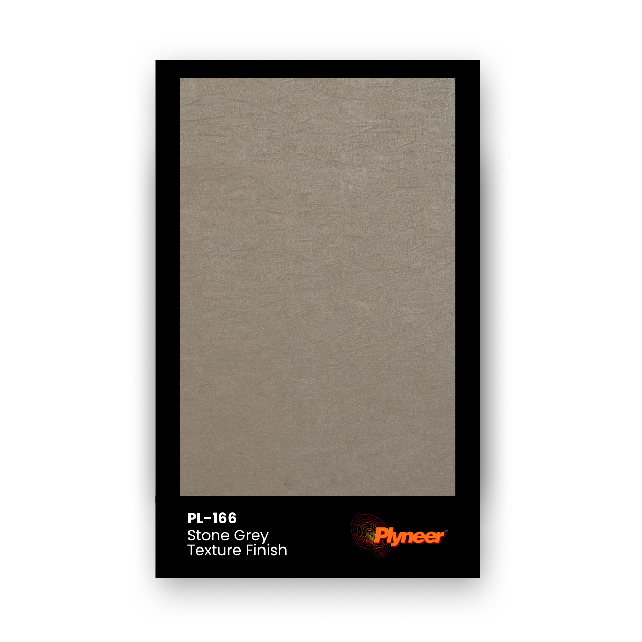PL-166 Stone Grey laminate with smooth stone-inspired matte texture and neutral grey finish by Plyneer.