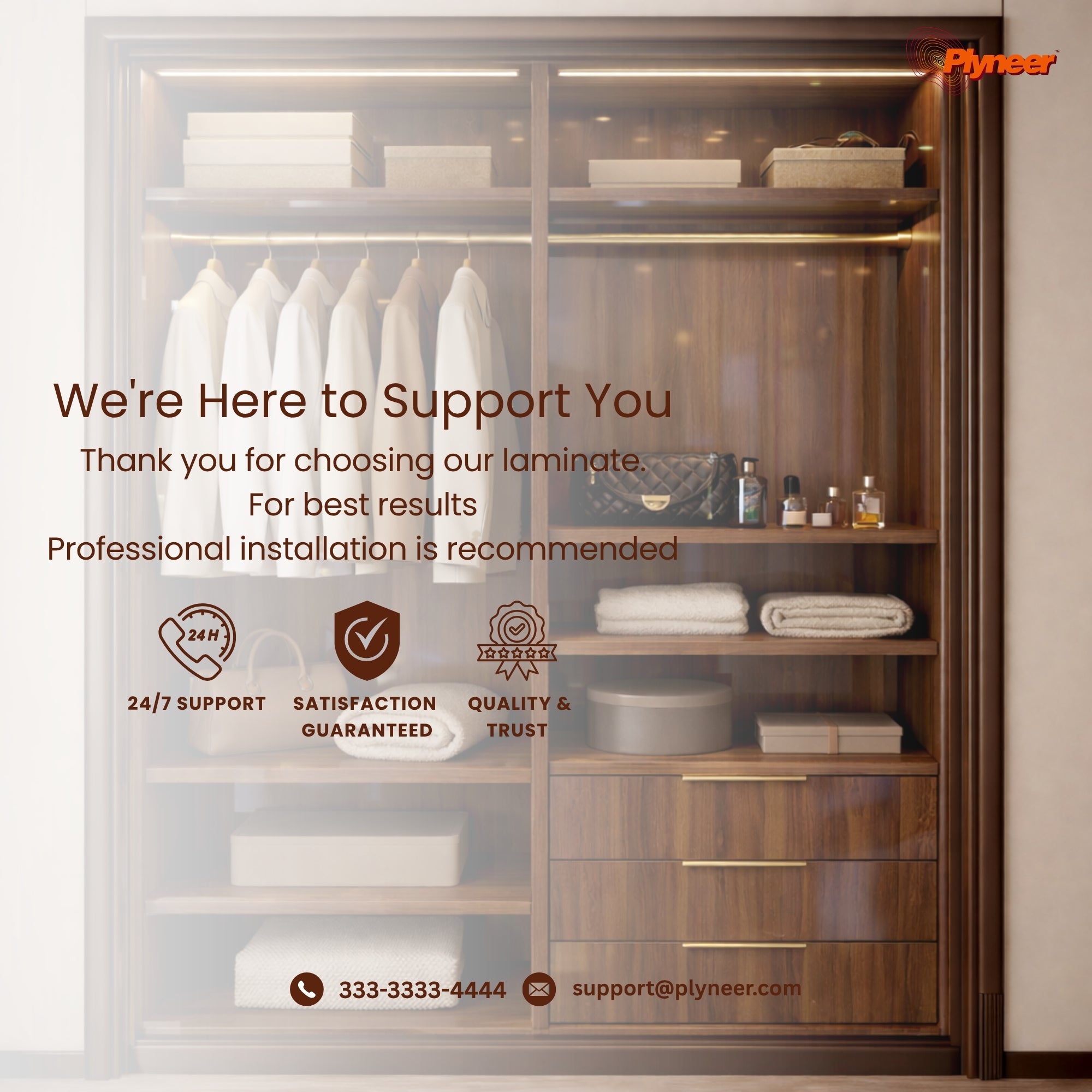 Plyneers Wood Laminate 2650 SF TYROL WALNUT