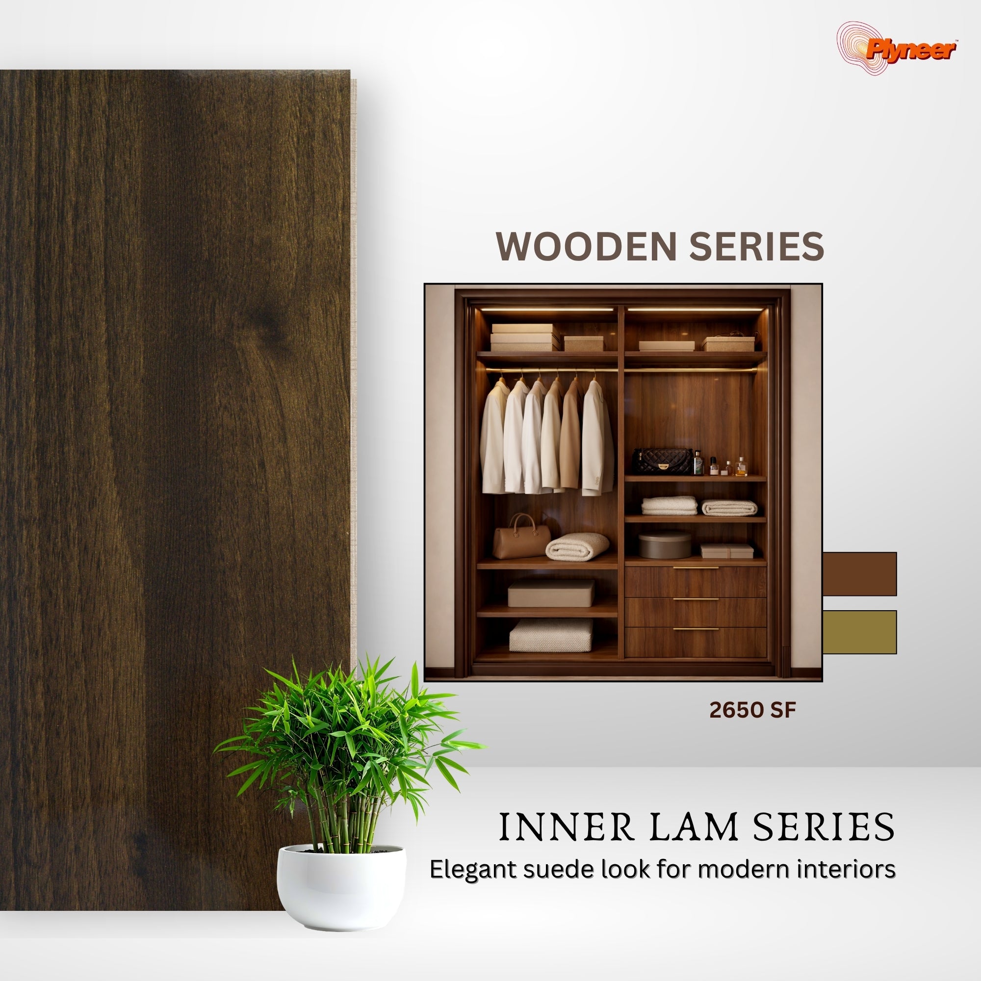 Plyneers Wood Laminate 2650 SF TYROL WALNUT