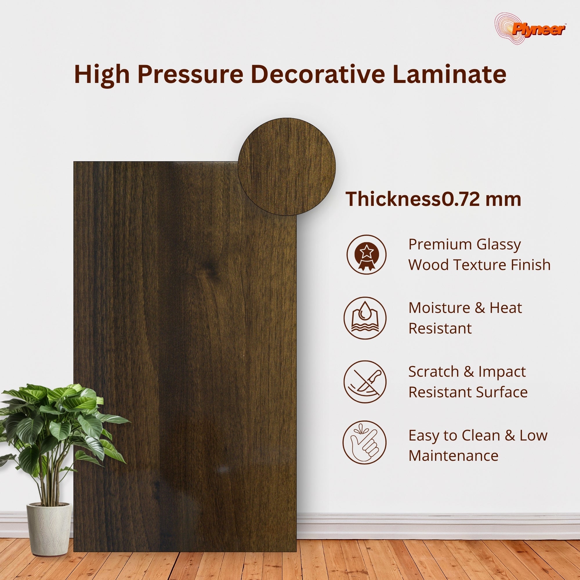 Plyneers Wood Laminate 2650 SF TYROL WALNUT