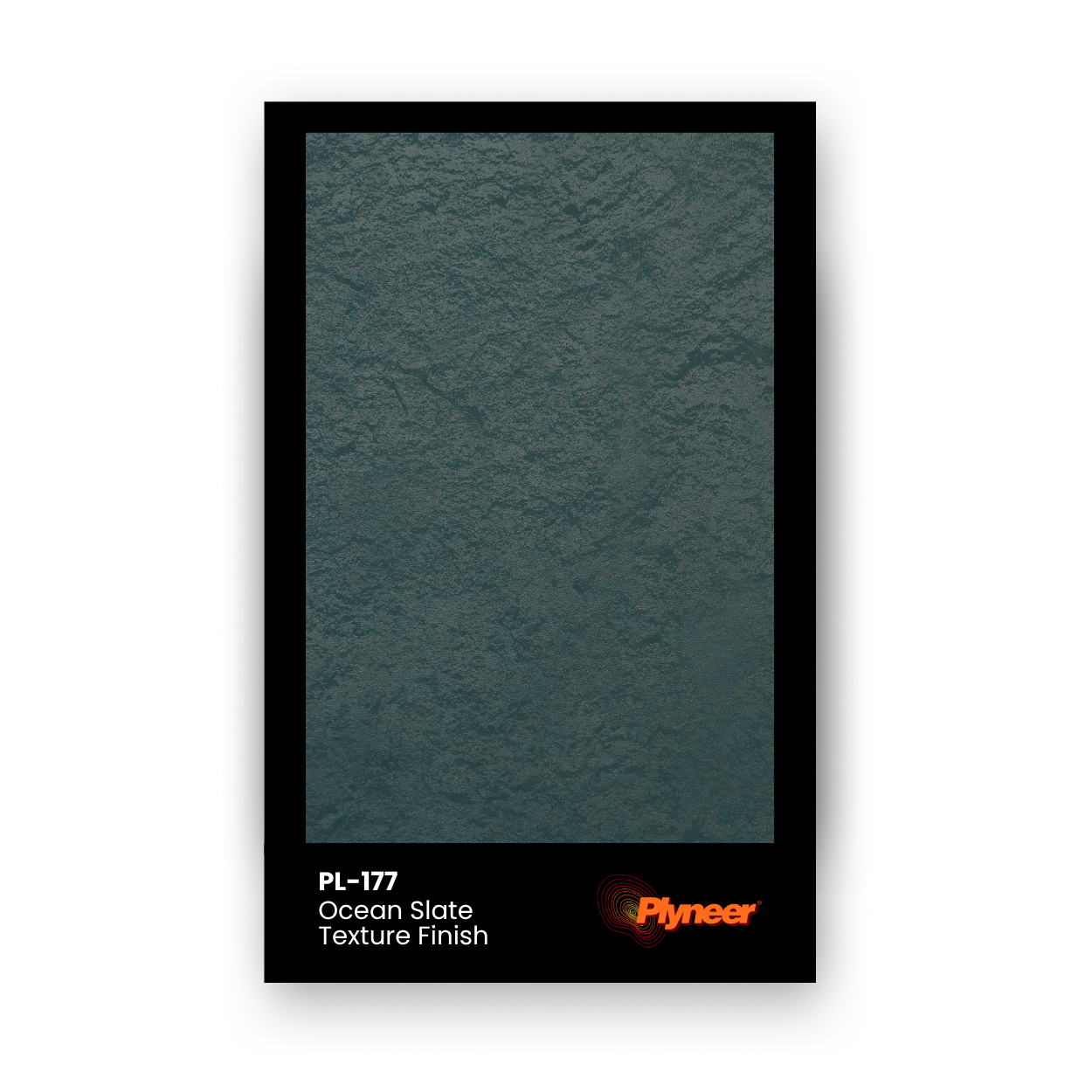 PL-177 Ocean Slate laminate with teal-blue matte stone texture finish by Plyneer.