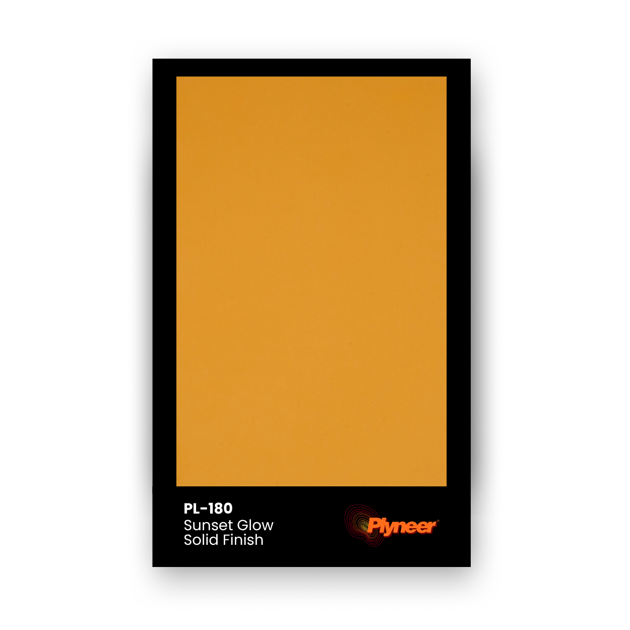 PL-180 Sunset Glow laminate with bright matte orange solid finish by Plyneer.