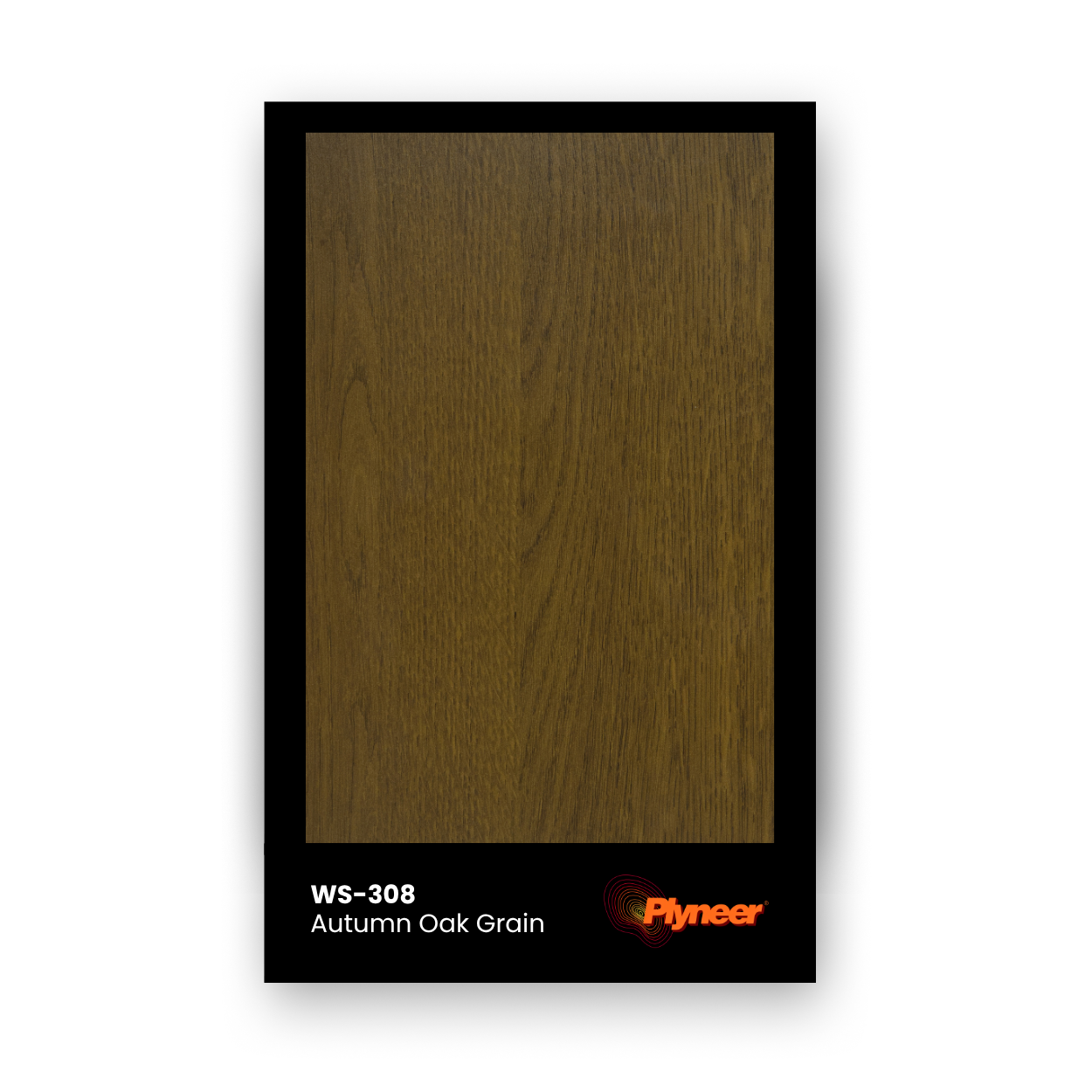Plyneer WS-308 laminate with natural oak grain texture in warm brown tone.