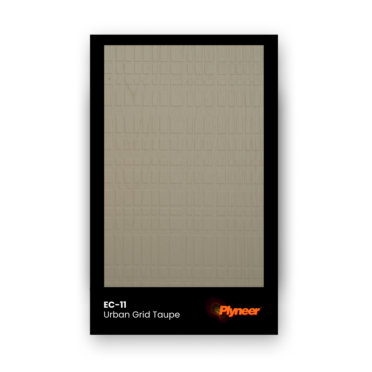 Urban Grid Taupe EC 11 exterior textured panel with taupe embossed block pattern