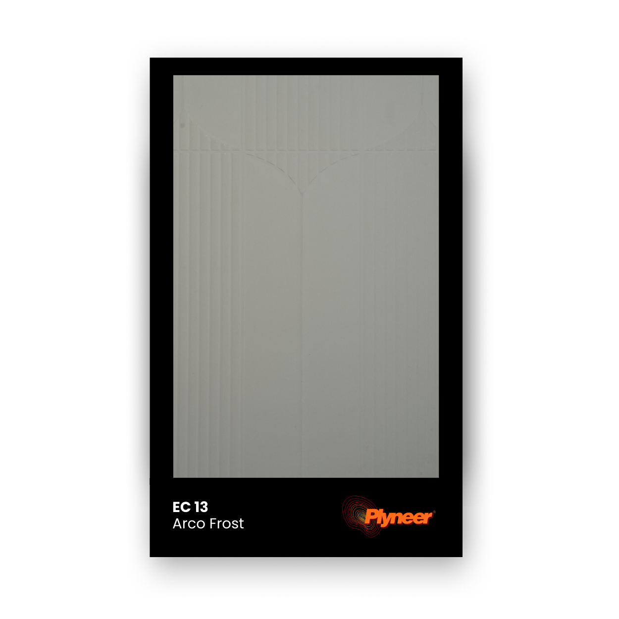 Arco Frost EC 13 white laminate with subtle arch and vertical grooves