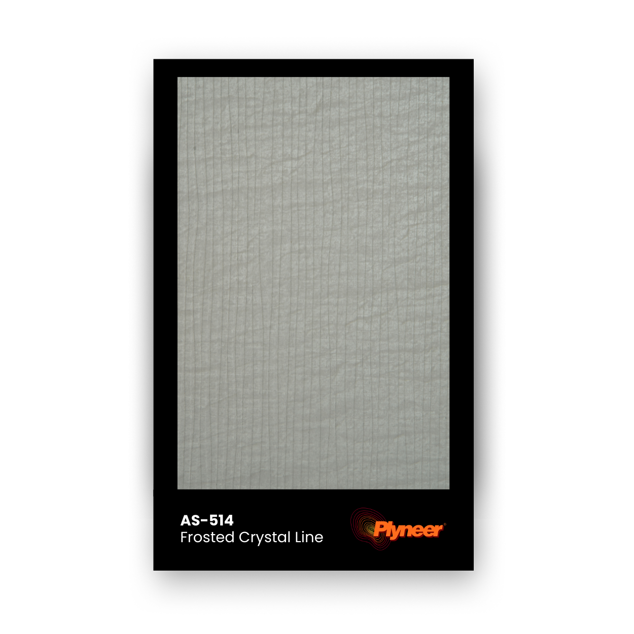 AS-514 frosted white laminate with fine vertical line texture and matte crystalline finish by Plyneer.