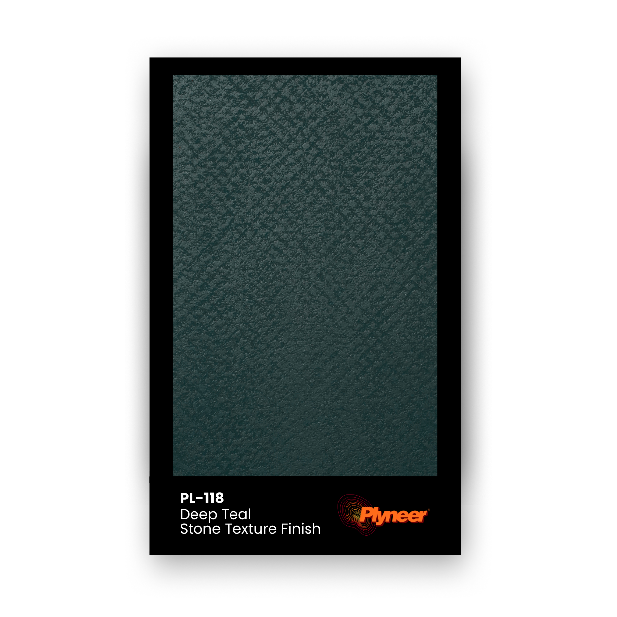 PL-118 deep teal laminate with fine stone texture and matte finish by Plyneer.