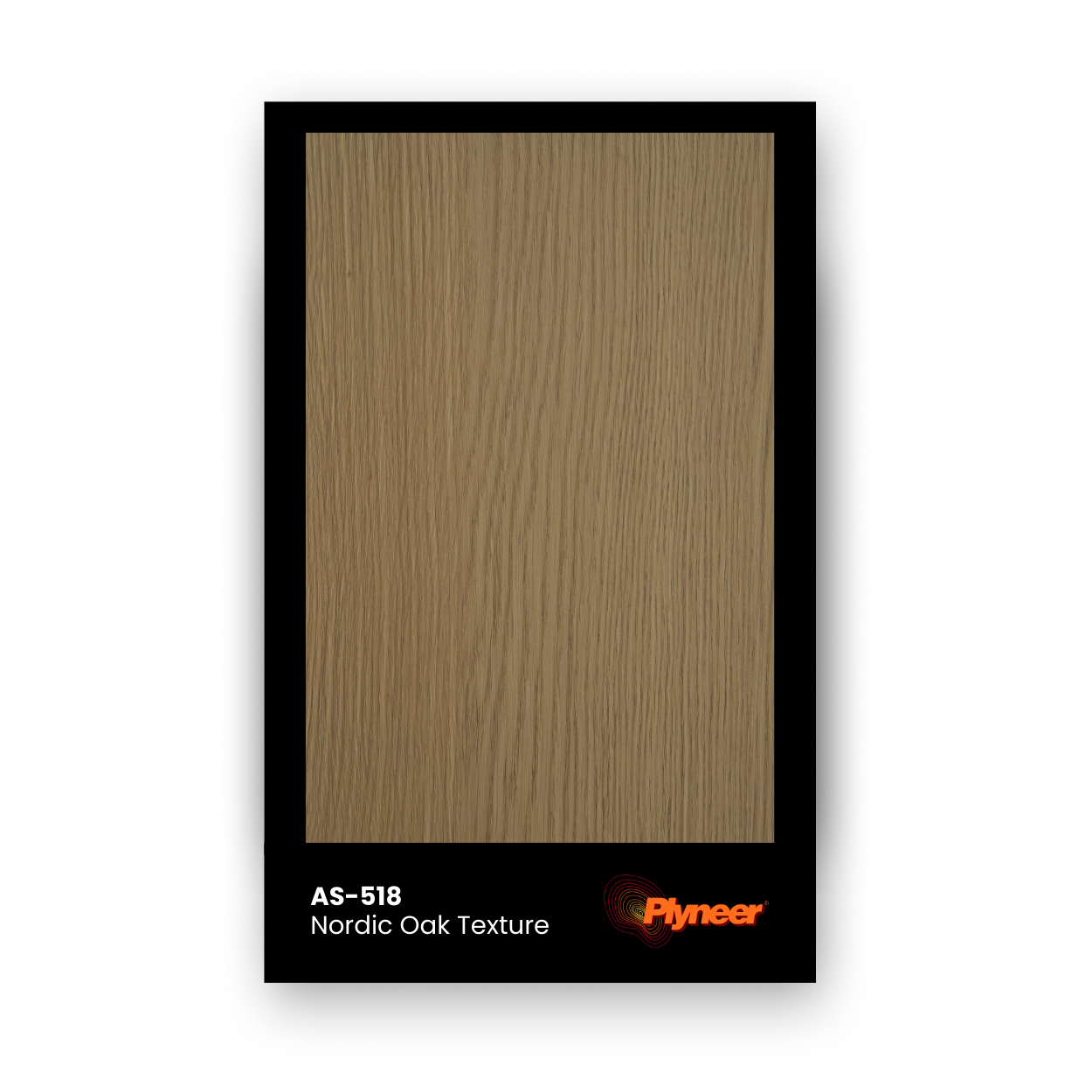 AS-518 Nordic Oak laminate with fine straight wood grain and light matte finish by Plyneer.